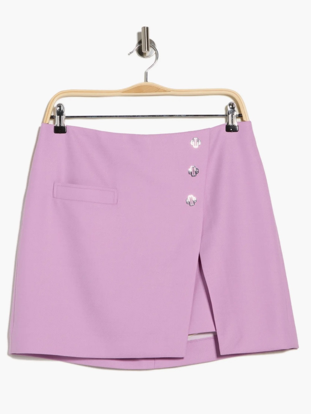Maje Jilano Wrap-Style Skort in Lilac